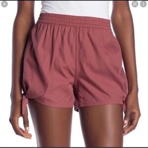 2 Madewell Pull-On Side-Tie Shorts pink and green. Size M